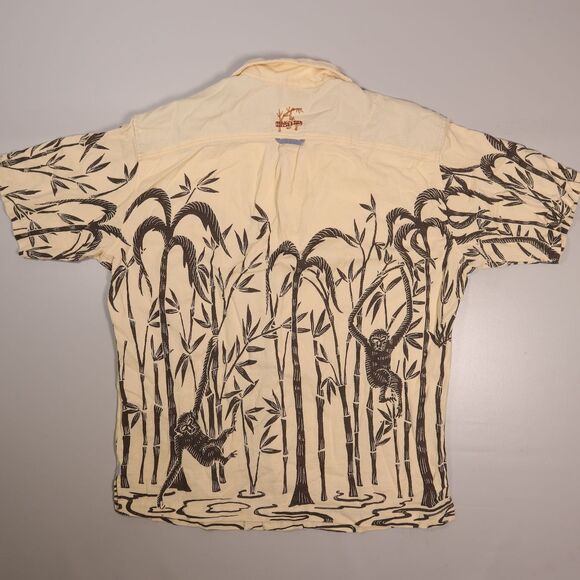 Scotch & Soda Jacquard Knit Camp Shirt Short Sleeve Pool Shirt Mens Medium - Picture 7 of 9